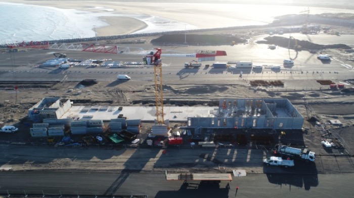 6 bâtiments de service sur le site de l’extension du Port de Calais (62)